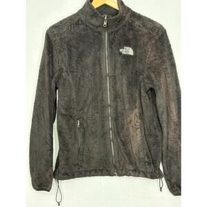 The North Face Osito Full Zip Fleece Jacket Womens Black Lined Zipper Pockets M
